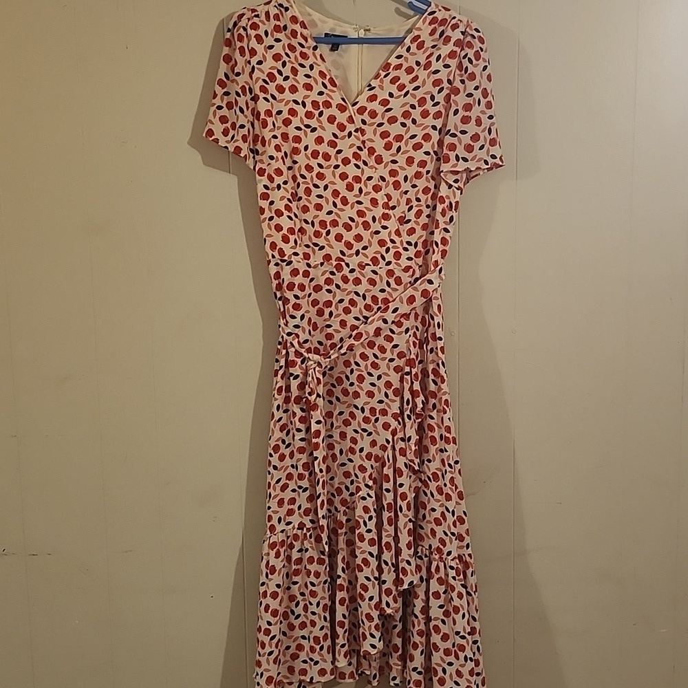 Talbots Red and White Floral Midi Dress - Picture 5 of 16